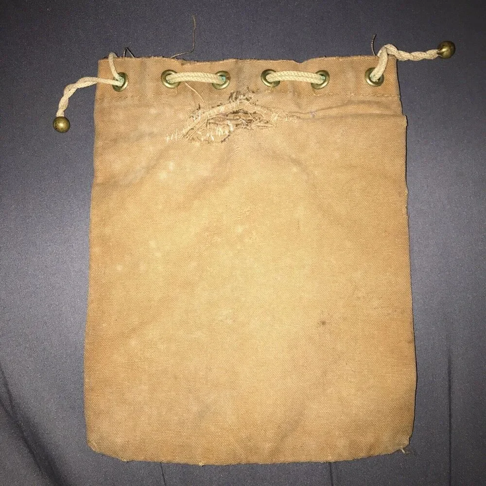 HUSTLER Camp Douglas Bank Coin Money Bag Canvas Hustler Wisconsin Rare